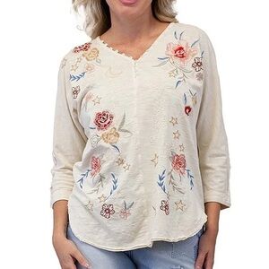 185. NWT WOMENS KYLA SEO S (FIT XL) DETAIL TOP